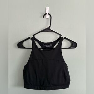 Outdoor Voices Black High Neck Crop Top Sports Active Bra Size S